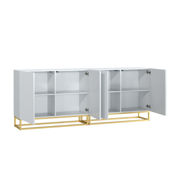 Ripple Duo 200cm Modern Sideboard with Fluted Doors and Storage