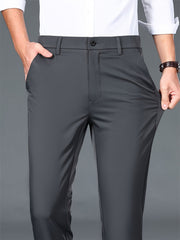 2 Men'S Professional Business Suit Pants, Elastic, Wrinkle-Resistant, Non-Ironing, Formal Pants, Casual Trousers, Loose And Versatile Casual Straight-Leg Suit Pants for Office Workers