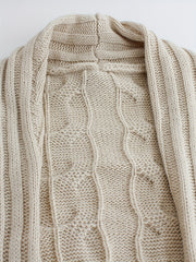 Targeted Development Direction Sweater Thick Twist Big Lapel Long Open Front Cardigan Pullover for Spring Autumn Winter