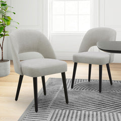 Kobe Grey Fabric Dining Chairs, 2 Pack