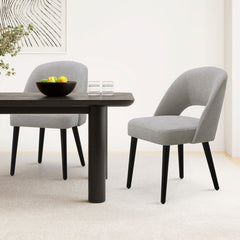 Kobe Grey Fabric Dining Chairs, 2 Pack