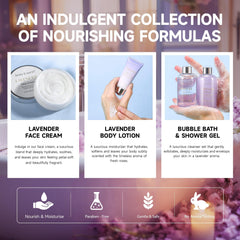 BODY & EARTH Bath Spa Gift Set for Women, Shower Gift Sets, 6Pcs Lavender Toiletries Gift Sets for Women, Luxurious Pamper Gifts for Women Birthday Gifts for Her Ladies Gift Sets Valentine'S Gifts