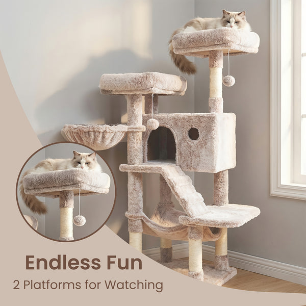 Cat Tree, Cat Tower for Large Cats, Ultra-Soft