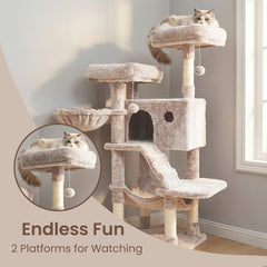 Cat Tree, Cat Tower for Large Cats, Ultra-Soft