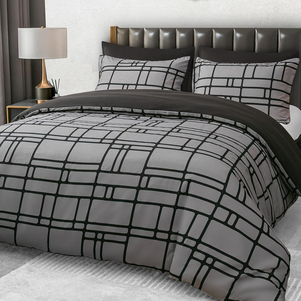 Pamposh Double Duvet Set Premium Brushed Microfiber Duvet Cover Double Ultrasoft Hypoallergenic Duvet Double Cover Set Non Iron Luxury Bedding Sets with Zipper Closure