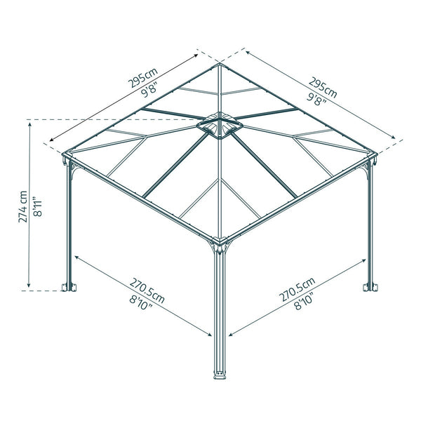 Palram Canopia Palermo 9ft 8