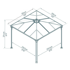 Palram Canopia Palermo 9ft 8