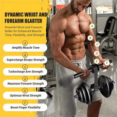 Iron Wrist Forearm Strengthener Muscle Training Stick Strength Equipment Black Universal Size Power Fitness Outdoor Sports Gear