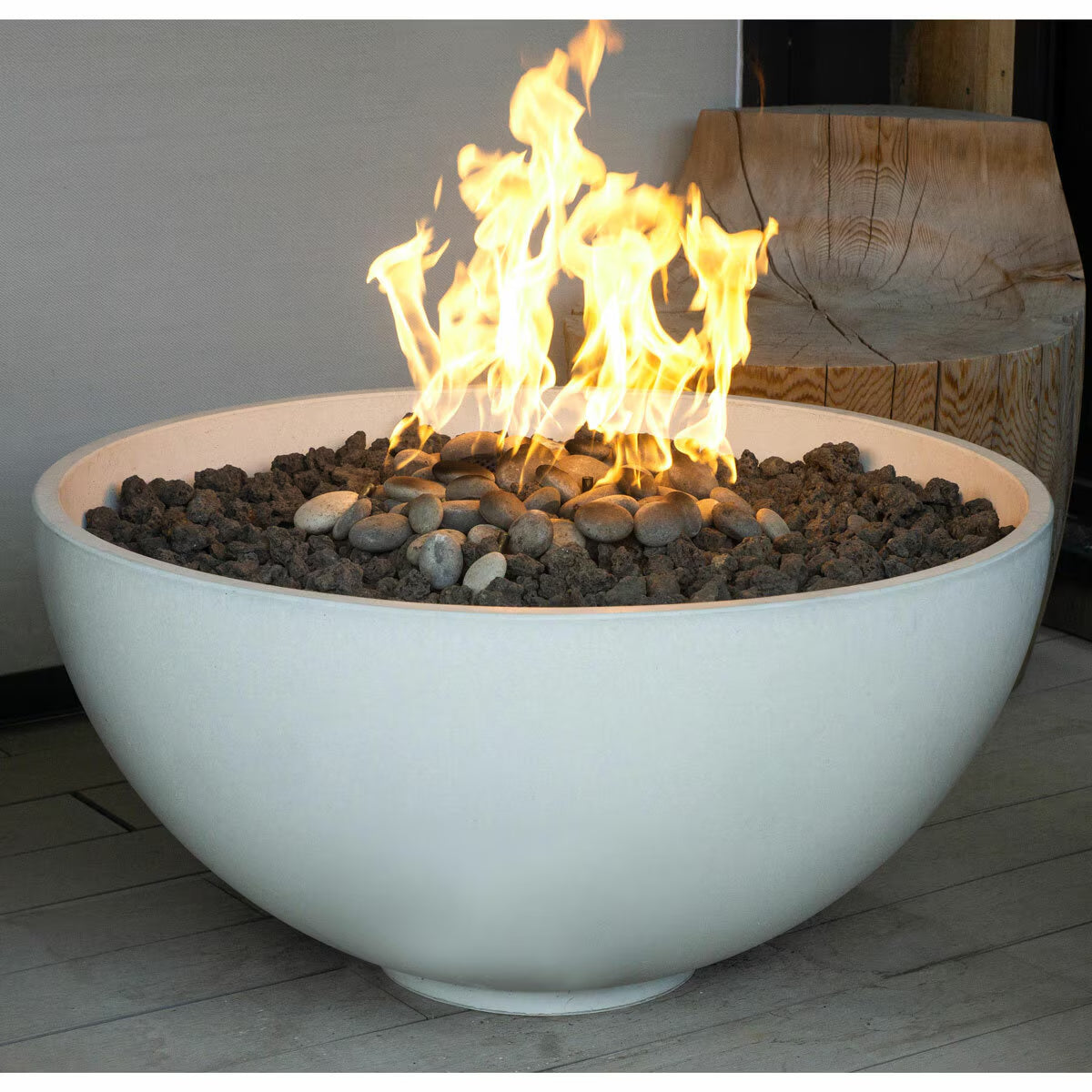 Solus Decor Hemi 19.6Kw Gas Fire Bowl Bundle in White