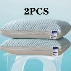 2pcs Cool Breathable Tofu Pillow - Ergonomic Neck & Spine Support, Sleep Massage Pillow Core, Moisture-Wicking & Breathable. Perfect for Living Room, Bedroom, Hotel & Home Decor, Great as a Holiday Gift.