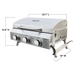 NXR 3 Burner Stainless Steel Table Top Gas Barbecue