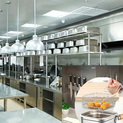 Square Pot Set for Deep Frying Made of Stainless Steel, Includes a Frying Pan, Basket, And Tongs