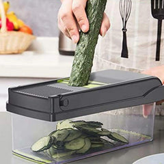 16in 1 Multi-Functional Food Processor - Vegetable, Fruit, Cheese & More Slicer & Chopper with Ergonomic Handle, Durable ABS Plastic for Kitchen, Dining, Picnics & BBQs, Food Preparation, Kitchen Gadget, Sleek Kitchen Tool, Easy Clean Appliance