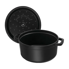 STAUB Cast Iron Round Cocotte in Black 24cm