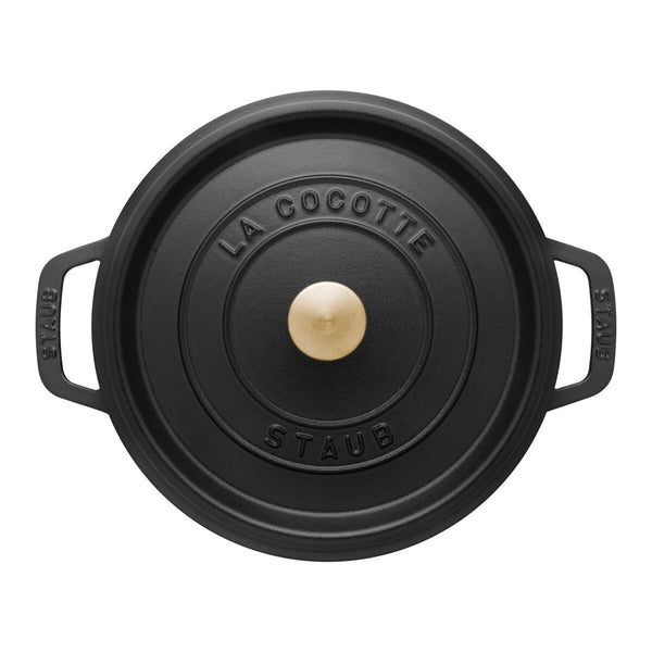 STAUB Cast Iron Round Cocotte in Black 24cm