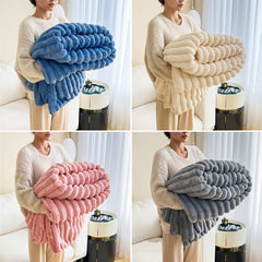 Luxurious Faux Rabbit Fur Throw Blanket - Ultra-Soft & Warm All-Season Luxury Blanket, Double-Sided Plush Fur for Couch, Bed, Travel, Office - Machine Washable, Elegant Home Decor Gift for Valentine'S Day, Housewarming, Birthday