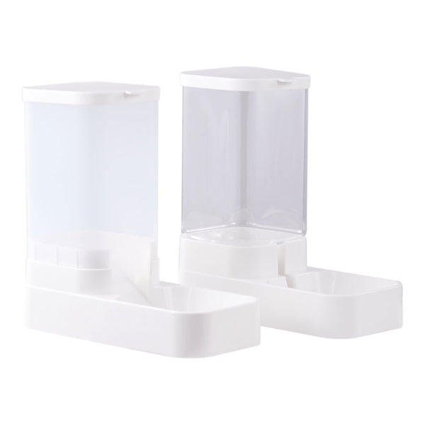 Pet Feeder Pets Food Feeder and Waterer Set 3.8L 2.1kg, 29*13.5*28.5cm, Travel Supply Feeder and Water Dispenser for Dogs Cats Pets Animals