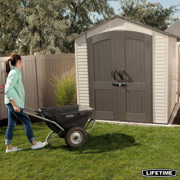 Lifetime 7ft x 7ft (2.1 x 2.1m) Outdoor Storage Shed - Model 60042/60190