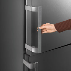 Miele KFN 4795 AD Fridge Freezer, a Rated in Black Steel