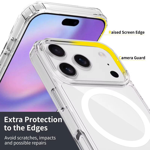 IPhone 17 Meg-Safe Phone Case Anti-Scratch Slim Phone Case Cover- Clear