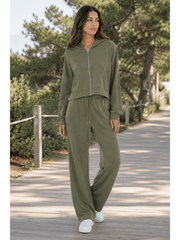 Women'S Soft Touch Tracksuit Set, Zip Up Hooded Jacket & Joggers, Casual 2pcs Lounge Wear Co Ord Outfit, Casual and Sports Wear, Gym Wear Street Wear