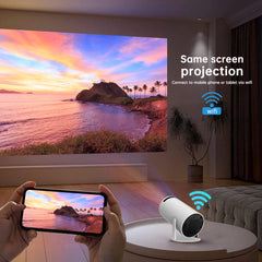 HD Wireless Portable Projector Mini Home Native resolution 1280x720 HD 720p Theater Projectors 180 Degree Rotation With Dual Wifi Built-in Android 11.0 OS