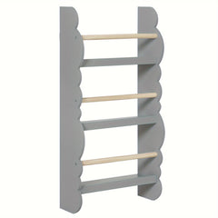 1pc Bookshelf Ledge | Book Organizer with Bookshelves, Pine E1 MDF, Green, Cubby Shelf, Freestanding, Suitable for Various Room Types
