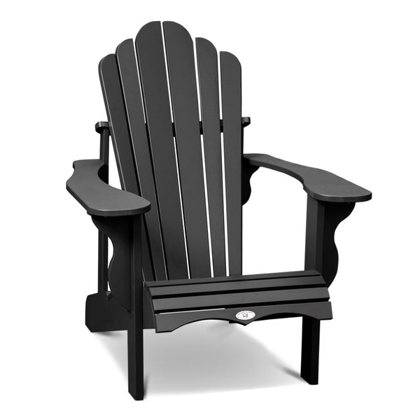 Leisure Line Adirondack Faux Wood Garden Chair in Black