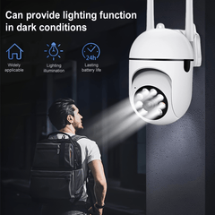 2pcs Smart Home Surveillance, Full Color Night Vision Wireless 2K Indoor/ Outdoor Camera, Intelligent Alarm, Two-Way Audio, Pan/ Tilt 2.4G Wi-Fi Security Camera with Motion Tracking, Suitable for Family and Pets