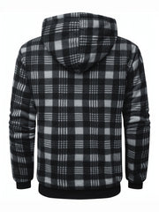 Jacket for Men Heavyweight Fleece Hoodies Thick Sherpa Lined Flannel Plaid Shirt Jacket