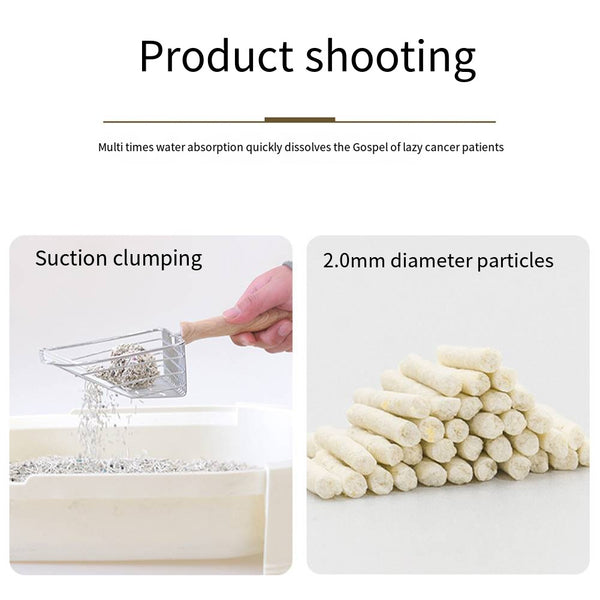 2.4Kg/6L Tofu Cat Litter Clumping, Toilet Flushable Easy Clumping Tofu Litter, 2mm