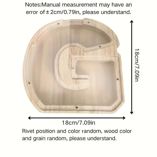 1 unique wooden letter jar - 26 creative A-Z letter storage containers, transparent design, birthday gift idea, home decoration, best friend gift, and functional holiday present.