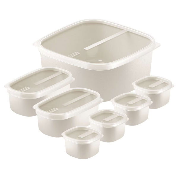 Tramontina Food Storage Set, 7 Piece - Cream