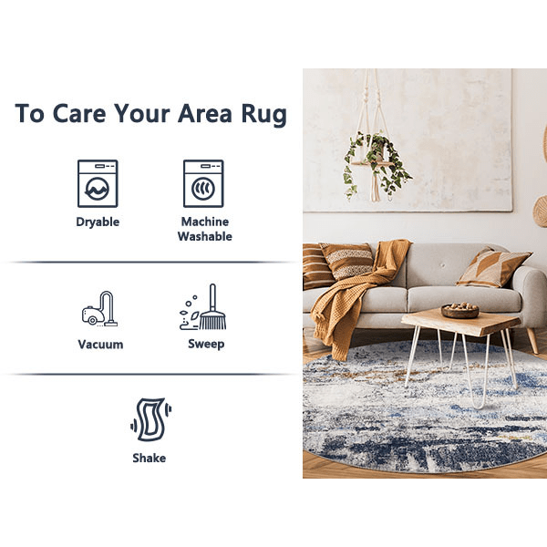 1pc Area Rug Modern Abstract Living Room Boho Art Bedroom Dining Room Nursery Lounge Home Office Grey/ , Home Practical Carpet Round and Rectangular