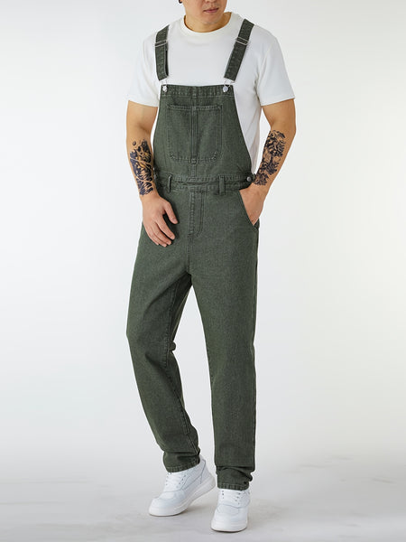 Men'S Casual Washed All-Match Denim Overalls