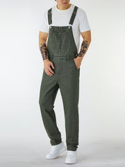 Men'S Casual Washed All-Match Denim Overalls