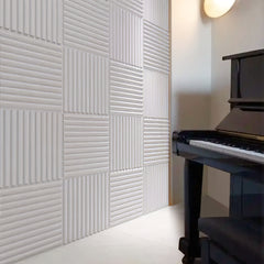 12pcs High-Density Studio Soundproofing Panels Speaker Isolation Pads Foam Mats Recording Soundproofing Materials. Suitable for Home Theater/Studio/Office, Black/White, Dimensions 30 X 30 X 2.5cm