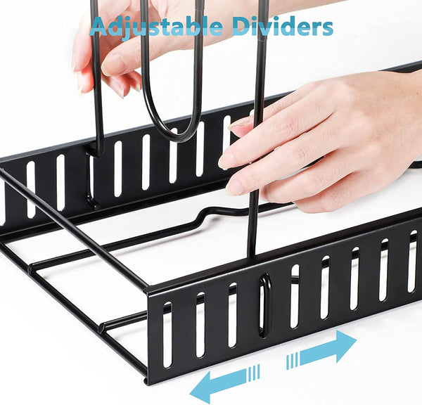 Pots and Pans Organizer, 8 Tier with 3 DIY Methods, Adjustable Rack for Cabinet, Kitchen Organization, Storage and for Pot Lid