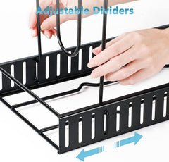 Pots and Pans Organizer, 8 Tier with 3 DIY Methods, Adjustable Rack for Cabinet, Kitchen Organization, Storage and for Pot Lid