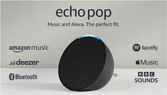 Echo Pop (Newest gen) | Full sound compact Wi-Fi and Bluetooth smart speaker with Alexa | Charcoal