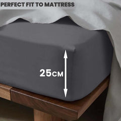 1pc Extra Deep Fitted Sheet, All seasons Bedding Ultra Soft Breathable Microfiber, Wrinkle-Free, Machine Washable, Hotel Quality All Sizes Available
