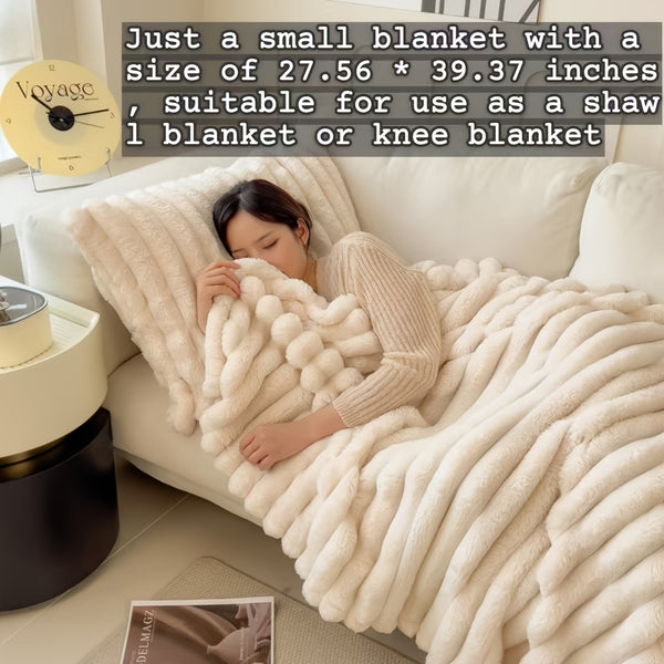 Luxurious Faux Rabbit Fur Throw Blanket