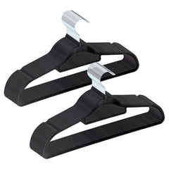 Velvet Hangers 30 Pack - Non-Slip Clothes Hangers with Tie Bar & 360° Hook - Durable & Sturdy, Space-Saving Wardrobe Organisers for Suits, Jackets & Clothes
