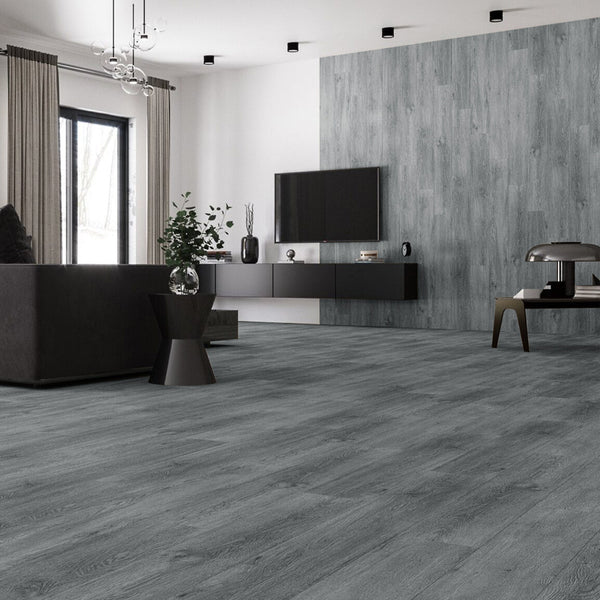 7/21/36pcs Grey Wood Effect Wall Panels Self-adhesive Floor Planks, 1/3/5m² PVC Flooring Vinyl Floorboard Floor Tiles for Living Room, Bedroom, Kitchen
