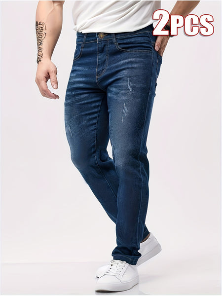 Men'S Skinny Jeans 2pcs Set