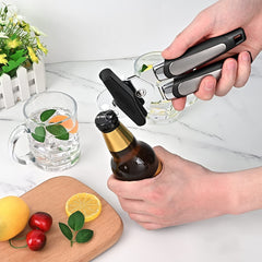 Heavy Duty Stainless Steel Tin Can Opener Cutter Easy Comfy Handle Grip Kitchen 1 piece 3-in-1 can opener Stainless steel manual anti slip grip Heavy duty