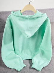 Cardigan Hooded Sweater for Women, Unique Niche Style Top, Gavin