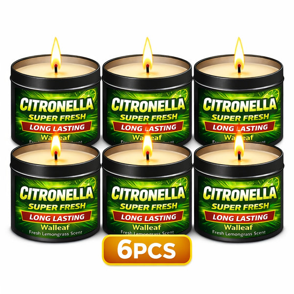 1/4/6pcs Outdoor Citronella (Lemongrass) Scented Candle, Long Lasting Fresh Aroma, Summer Garden Patio Balcony Deck Camping Candle, Black Tin Outdoor Fragrance Candle, Gift for Friends Family Housewarming Evening Use
