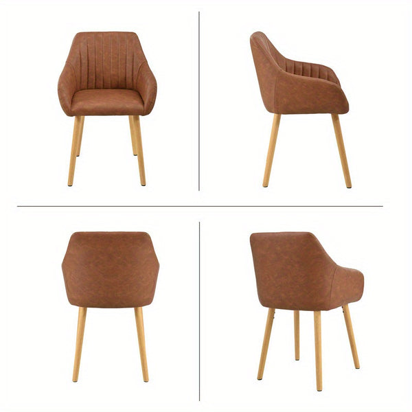 Modern Scandinavian Dining Chairs Suitable for - Ergonomic Armrests & Padded Seats with Cushioned Backrest, Soft /Upholstery & Sturdy Legs - - Modern Chairs, for, or for Company Events (Assembly Required)