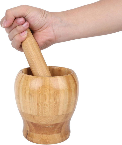 Kitchen Garlic Spice Wooden Mortar and Pestle, Healthy and Durable Kitchen Utensils, Multi-Functional for Home Chopping and Grinding